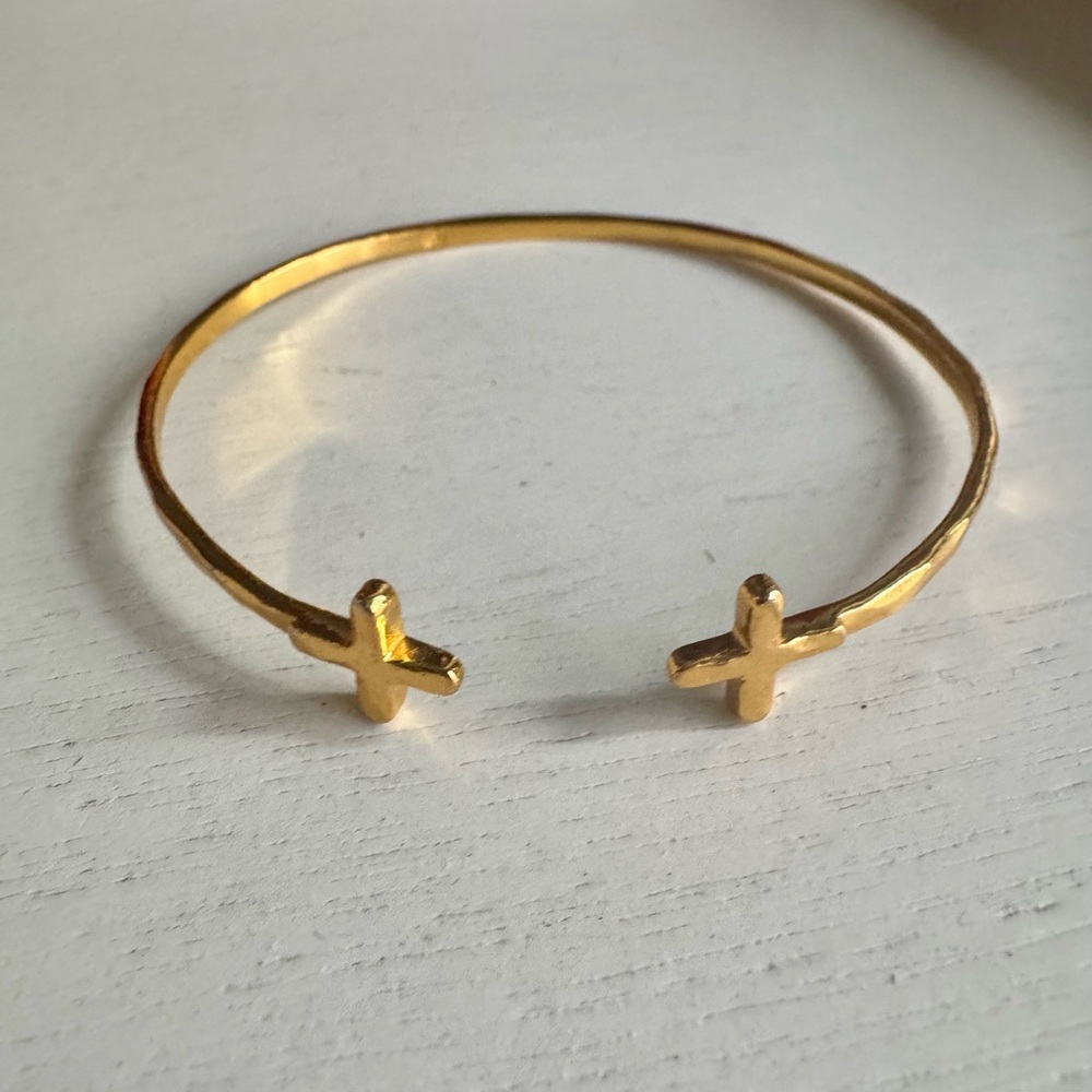 Gorjana Gold Cross Over Bracelet